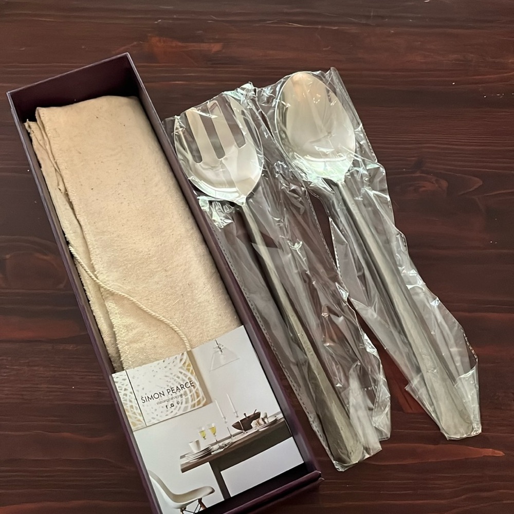 Simon Pearce Woodbury Graphite 2-piece Serving Set